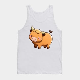 Adorable farm bull for children Tank Top